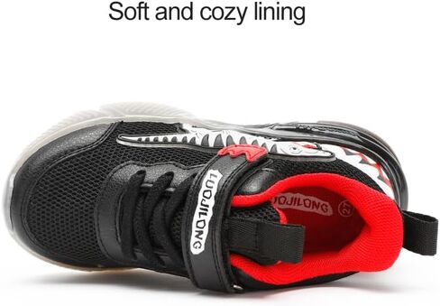Boys Girls Dinosaur Fashion Light Up Shoes Toddler and Little Kids Sneakers in Saudi Arabia