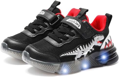 Boys Girls Dinosaur Fashion Light Up Shoes Toddler and Little Kids Sneakers in Saudi Arabia