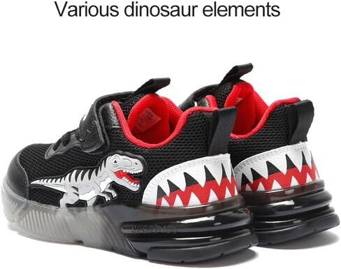 Boys Girls Dinosaur Fashion Light Up Shoes Toddler and Little Kids Sneakers in Saudi Arabia