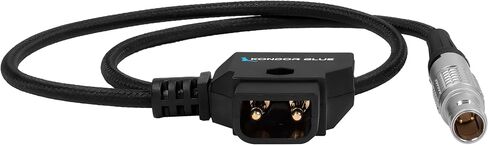KONDOR Blue Coiled D-TAP to LEMO 2 Pin 0B Male Straight Power Cable | Compatible with Pyxis, Teradek, Bolt, Z CAM, EVF, ARR,I RED, Paralinx, Preston, Switronix, SmallHD, and More | Blue in Saudi Arabia