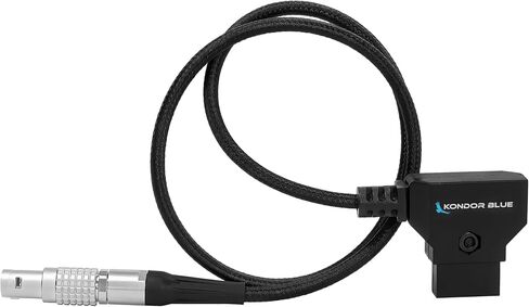 KONDOR Blue Coiled D-TAP to LEMO 2 Pin 0B Male Straight Power Cable | Compatible with Pyxis, Teradek, Bolt, Z CAM, EVF, ARR,I RED, Paralinx, Preston, Switronix, SmallHD, and More | Blue in Saudi Arabia