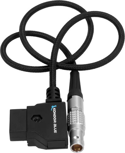 KONDOR Blue Coiled D-TAP to LEMO 2 Pin 0B Male Straight Power Cable | Compatible with Pyxis, Teradek, Bolt, Z CAM, EVF, ARR,I RED, Paralinx, Preston, Switronix, SmallHD, and More | Blue in Saudi Arabia