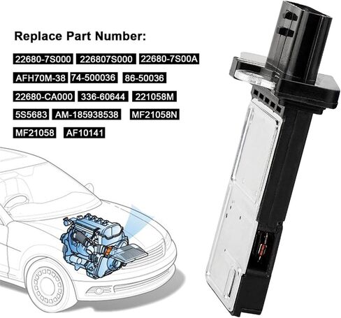MAF Sensor Mass Air Flow Meter ALMERA PRIMERA X-TRAIL 1.5 1.6 1.8 2.2 22680-AW400 22680-7S000 AFH60-24 226807S000 in Kuwait