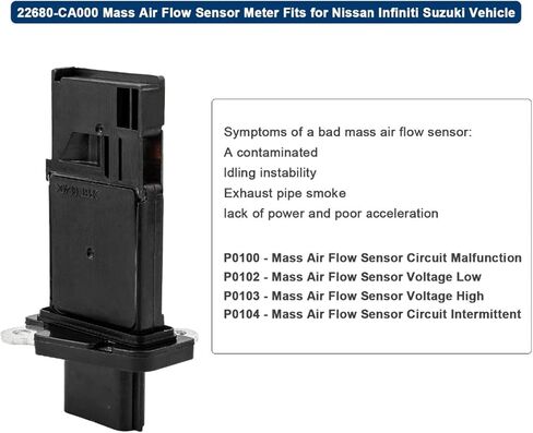 MAF Sensor Mass Air Flow Meter ALMERA PRIMERA X-TRAIL 1.5 1.6 1.8 2.2 22680-AW400 22680-7S000 AFH60-24 226807S000 in Kuwait