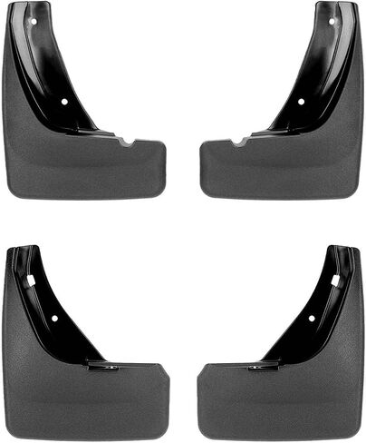WeatherTech Custom No Drill Splash Guard MudFlaps for Hyundai Santa Cruz - Front & Rear Set (110149-120149), Black in Saudi Arabia