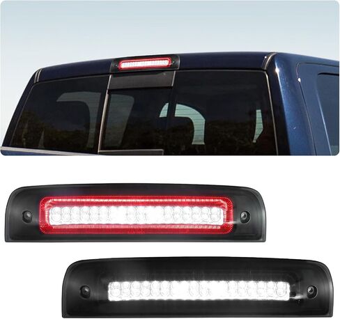 عدسة SZ-Light المدخنة LED 3RD High Mount Brake Light لعام 2010-2018 RAM 1500 2500 3500 4500 5500 Pickup Truck ، Red Flashing/White Cargo Lights in Saudi Arabia