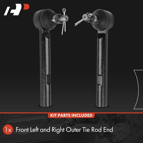 A-Premium 2 x Front Outer Tie Rod Ends, Compatible with Toyota Highlander 2003-2007 & Lexus RX350 2007-2009, RX330 2004-2006, RX400h 2006-2008 in Saudi Arabia
