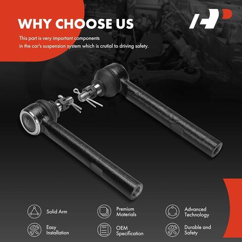 A-Premium 2 x Front Outer Tie Rod Ends, Compatible with Toyota Highlander 2003-2007 & Lexus RX350 2007-2009, RX330 2004-2006, RX400h 2006-2008 in Saudi Arabia