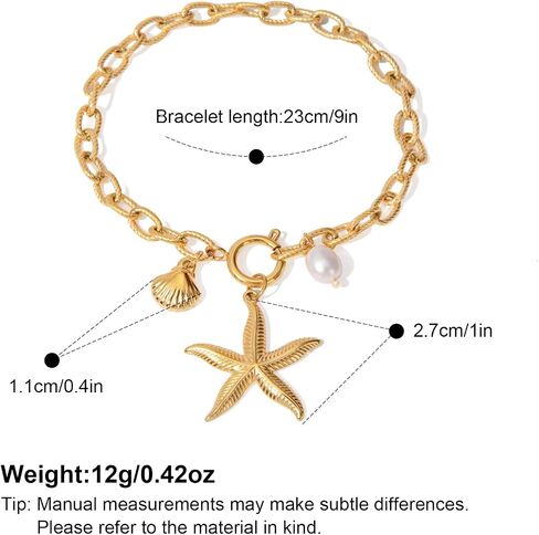 Muyan Starfish Seashell سلسلة سوار للنساء مجوهرات سوار شاطئ شاطئ in Saudi Arabia