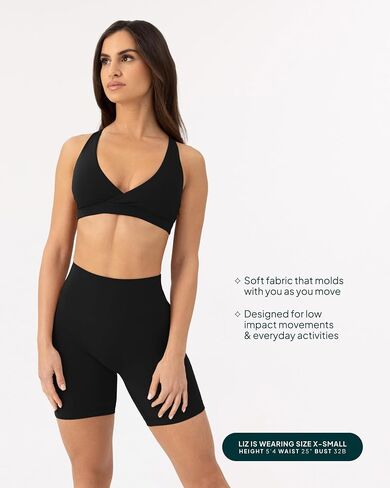 PAVOI ACTIVE V Neck Sports Bra for Women - Low Support Yoga Adjustable Straps Deep V Plunge Bra Removable Pads - FlexFlow in Saudi Arabia