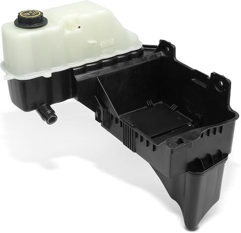 A-premium الجانب الأيسر سائل التبريد المبرد في التدفق الزائفة الخزان مع CAP-متوافق مع Ford F250 ، F350 ، F450 ، F550 Super Duty ، 2011-2016 ، 6.7L in Saudi Arabia