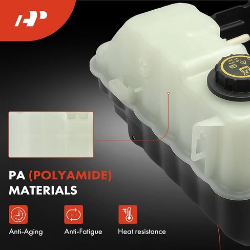 A-premium الجانب الأيسر سائل التبريد المبرد في التدفق الزائفة الخزان مع CAP-متوافق مع Ford F250 ، F350 ، F450 ، F550 Super Duty ، 2011-2016 ، 6.7L in Saudi Arabia