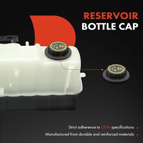 A-premium الجانب الأيسر سائل التبريد المبرد في التدفق الزائفة الخزان مع CAP-متوافق مع Ford F250 ، F350 ، F450 ، F550 Super Duty ، 2011-2016 ، 6.7L in Saudi Arabia