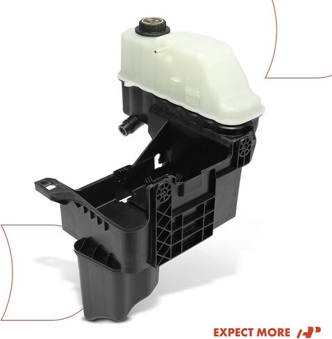 A-premium الجانب الأيسر سائل التبريد المبرد في التدفق الزائفة الخزان مع CAP-متوافق مع Ford F250 ، F350 ، F450 ، F550 Super Duty ، 2011-2016 ، 6.7L in Saudi Arabia