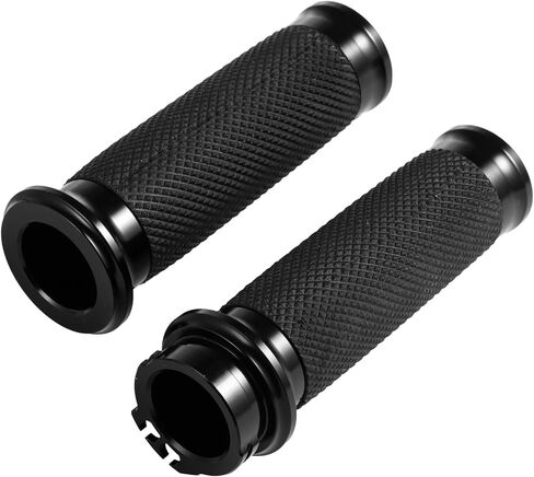 Black Hand Grips 1" Motorcycle Handlebar Grips, Non-Slip Motorcycle Throttle Grips Compatible for Harley Davidson Sportster Touring Dyna Softail 883 1200 in Saudi Arabia