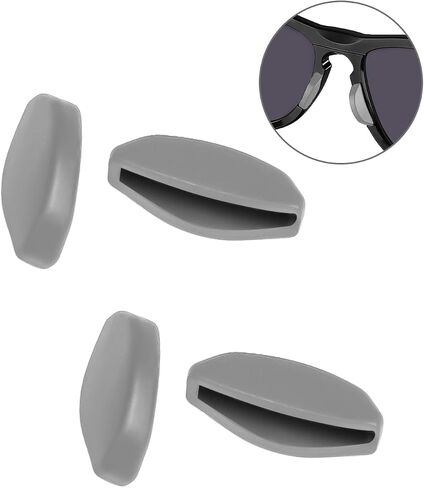 Anti Slip Nose Pads Replacement for Oakley Frogskins Range OO9284 OO9284A/Frogskins Hybrid OO9289 Sunglasses Frame, Silicone Soft Nose Pieces - 2 Pairs Grey Regular Size in Saudi Arabia