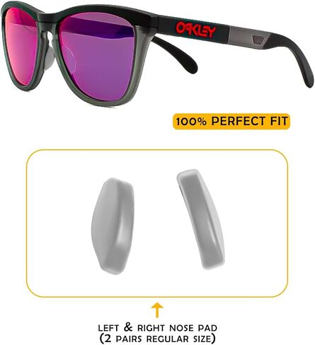 Anti Slip Nose Pads Replacement for Oakley Frogskins Range OO9284 OO9284A/Frogskins Hybrid OO9289 Sunglasses Frame, Silicone Soft Nose Pieces - 2 Pairs Grey Regular Size in Saudi Arabia