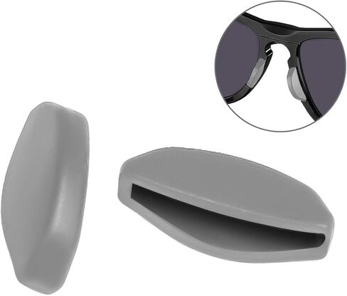 Anti Slip Nose Pads Replacement for Oakley Frogskins Range OO9284 OO9284A/Frogskins Hybrid OO9289 Sunglasses Frame, Silicone Soft Nose Pieces - 2 Pairs Grey Regular Size in Saudi Arabia