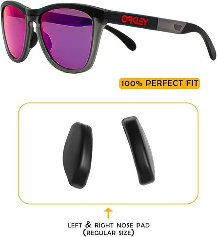 Anti Slip Nose Pads Replacement for Oakley Frogskins Range OO9284 OO9284A/Frogskins Hybrid OO9289 Sunglasses Frame, Silicone Soft Nose Pieces - 2 Pairs Grey Regular Size in Saudi Arabia