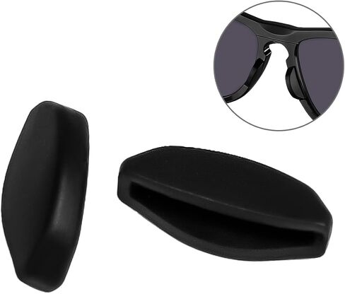 Anti Slip Nose Pads Replacement for Oakley Frogskins Range OO9284 OO9284A/Frogskins Hybrid OO9289 Sunglasses Frame, Silicone Soft Nose Pieces - 2 Pairs Grey Regular Size in Saudi Arabia