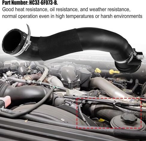 HC3Z-6F073-B Turbo Intercooler Outlet Tube Compatible with 2017-2019 Ford F-250 F-350 Super Duty 6.7L Powerstroke Replace HC3Z6F073B in Saudi Arabia
