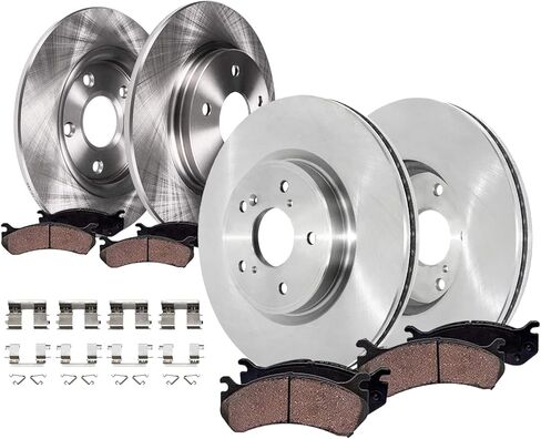 Detroit Axle-8pc مجموعة الفرامل لعام 2017-2023 Honda CR-V ، 12.28 "بوصة الأمامية و 12.20" دوارات فرامل القرص الخلفية بوصة من وسادات فرامل السيراميك مع الأجهزة 2018 2018 2020 2021 2022 استبدال in Saudi Arabia