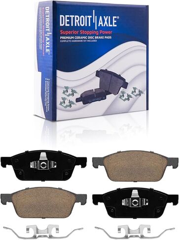 Detroit Axle - Brake Kit for Ford 2013-2016 Escape 2014-2018 Transit Connect Drilled Slotted Disc Brake Rotors Ceramic Brakes Pads Replacement : 12.60" inch Front and 11.02" inch Rear Rotor in Saudi Arabia