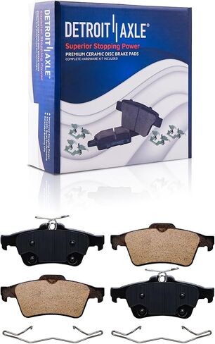 Detroit Axle - Brake Kit for Ford 2013-2016 Escape 2014-2018 Transit Connect Drilled Slotted Disc Brake Rotors Ceramic Brakes Pads Replacement : 12.60" inch Front and 11.02" inch Rear Rotor in Saudi Arabia