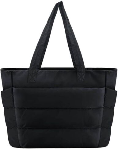Tote Bag for Women, Lightweight Puffy Bag Handbag with Laptop Compartments Quilted Shoulder Bags for Work Travel Gym in Saudi Arabia