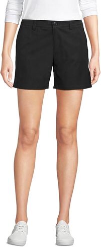 Lands' End School Uniform Women's Active Performance 7" Chino Shorts 2 Black in Saudi Arabia