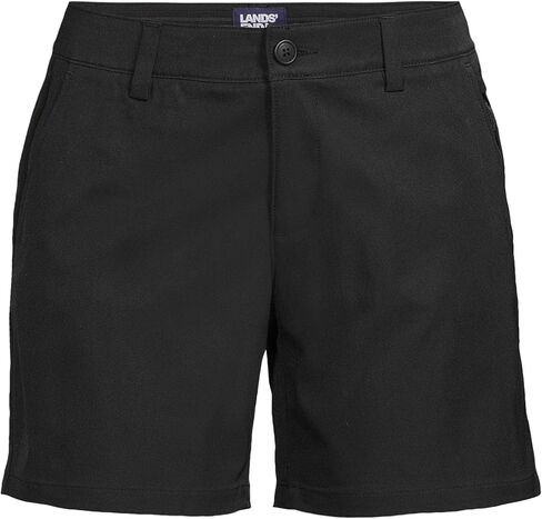 Lands' End School Uniform Women's Active Performance 7" Chino Shorts 2 Black in Saudi Arabia