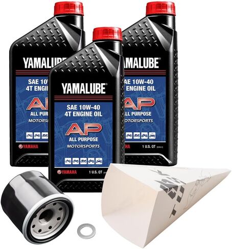 Tusk 4-Stroke Oil Change Kit Yamalube All Purpose 10W-40 Compatible with Yamaha Grizzly 660 4x4 2002-2008/Grizzly 700 4x4 2007-2025/Rhino 700 2008-2013 in Saudi Arabia