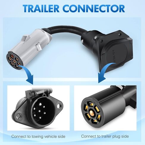 Nilight 7 Pin Trailer Wiring Harness Kit 55243 Vehicle Side 7 Way RV Blade USCAR Plug Compatible with 1999 2000 2001 Ford F250 F350 F450 F550 Super Duty F-250 F-350 F-450 F-550 Tow Hitch Accessories in Saudi Arabia