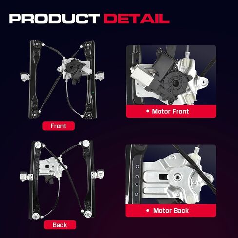 Front Driver Side Power Window Regulator (7 Pins) Fit for 2011-2015 Chevrolet Chevy Cruze, 2016 Chevy Cruze Limited, with Auto Up and Down, with Motor, 748-974, Front Left in Kuwait