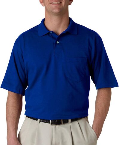 Jerzees 5.6 oz., 50/50 Jersey Pocket Polo with SpotShield (436P) OXFORD in Saudi Arabia