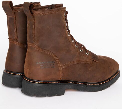 Cody James Men's 8" Mustang Lace-Up Kiltie Waterproof Work Boot Composite - Cwpr8 in Saudi Arabia