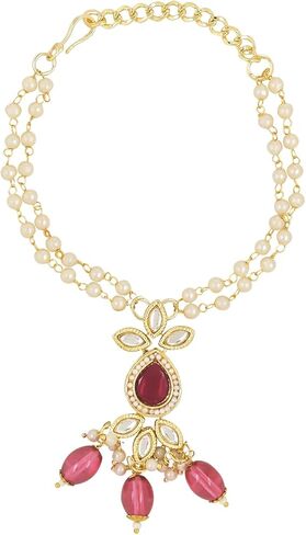 I Jewels Indian Festival Designer Bhaiya Bhabhi Hanging Lumba Rakhi for Rakshabhandan Special (R014-15-22-L) (Style 7) in Saudi Arabia