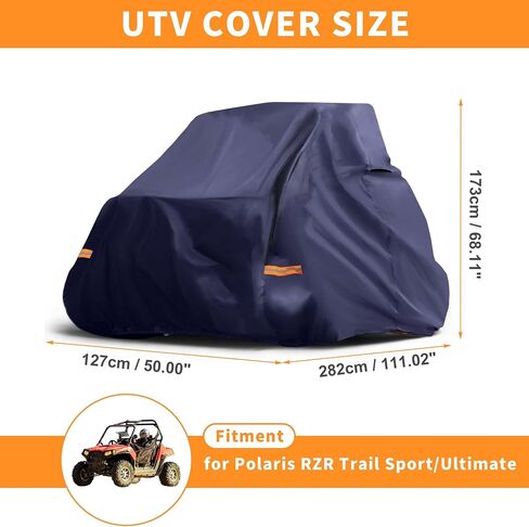 X AutoHaux UTV Cover for Polaris RZR Trail Sport 2 Toels مقاومة للماء جنبًا in Saudi Arabia