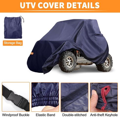 X AutoHaux UTV Cover for Polaris RZR Trail Sport 2 Toels مقاومة للماء جنبًا in Saudi Arabia
