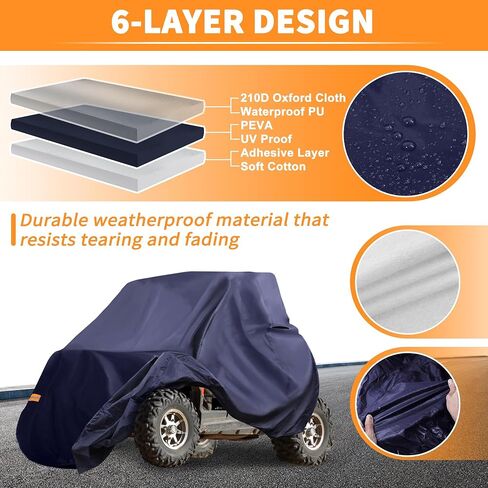 X AutoHaux UTV Cover for Polaris RZR Trail Sport 2 Toels مقاومة للماء جنبًا in Saudi Arabia