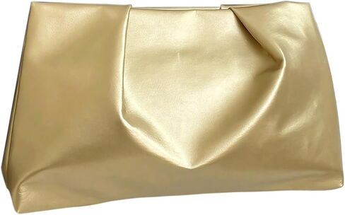 Women's Y2k Ruched Cloud Bag PU Leather Clutch Purses Zipper Evening Handbag in Saudi Arabia