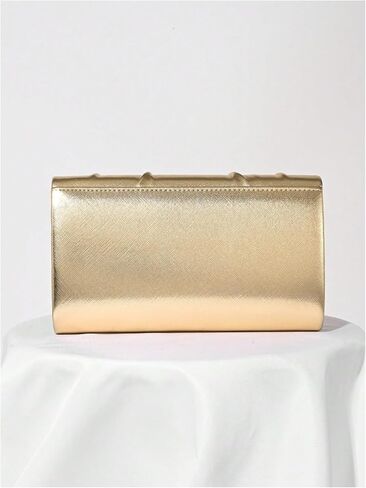 Verdusa Women's Elegant Metallic Pleated Evening Handbag Flap Magnet Envelope Clutch Purses in Saudi Arabia