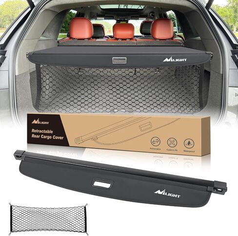 Nilight Trunk Cargo Cover for Nissan Kicks 2018 2019 2020 2021 2022 2023 2024, Retractable Security Shade Rear Cargo Cover, with Trunk Storage Net in Saudi Arabia