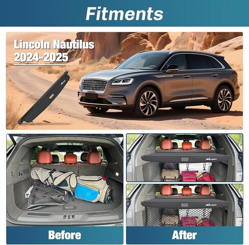 Nilight Trunk Cargo Cover for Nissan Kicks 2018 2019 2020 2021 2022 2023 2024, Retractable Security Shade Rear Cargo Cover, with Trunk Storage Net in Saudi Arabia