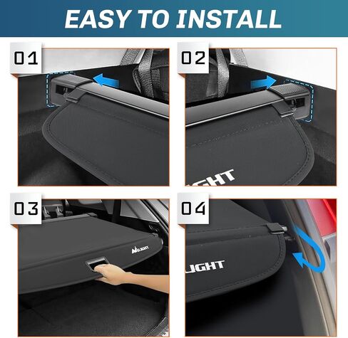 Nilight Trunk Cargo Cover for Nissan Kicks 2018 2019 2020 2021 2022 2023 2024, Retractable Security Shade Rear Cargo Cover, with Trunk Storage Net in Saudi Arabia
