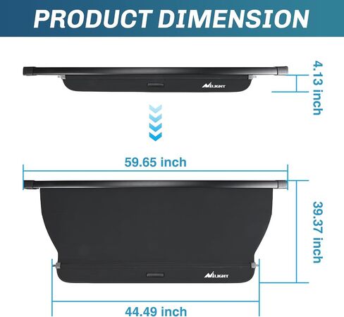 Nilight Trunk Cargo Cover for Nissan Kicks 2018 2019 2020 2021 2022 2023 2024, Retractable Security Shade Rear Cargo Cover, with Trunk Storage Net in Saudi Arabia