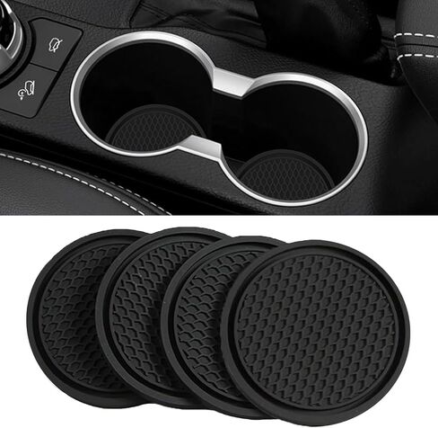 حامل كوب سيارة 4 PCS ، 2.75 بوصة غير قابلة للانزلاق ، الوقايات السيليكون للسيليكون ، حصيرة كوب مقاومة للماء ، ملحقات داخلية للسيارات العالمية (الوردي) in Saudi Arabia