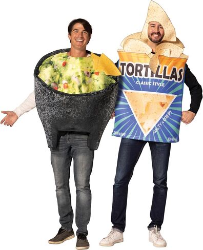 Rasta Imposta guacamole في Bowl & Tortilla Chips Bag Bag Faulles Assume Assumeen ، الرجال والنساء ، البالغين بحجم واحد in Saudi Arabia