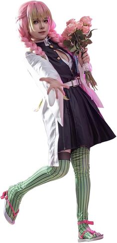 Cosplay Costume Anime Costume Kimono Hallowee Cloak Robe Sword Slippers Wig Set in Saudi Arabia