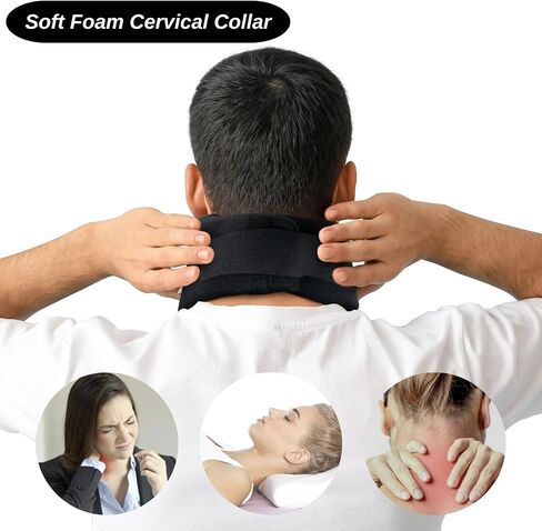 Neck Brace for Sleeping - Neck Support, Cervical Collar, Adjustable, Neck Traction Device, Comfortable and Supportive for Day and Night (Medium 3 Inch Chin Support) in Saudi Arabia